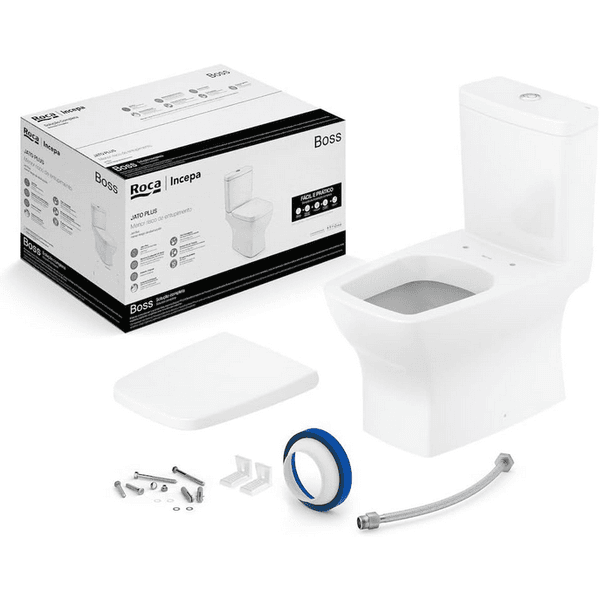 KIT BACIA COM CAIXA ACOPLADA BOSS BRANCO 