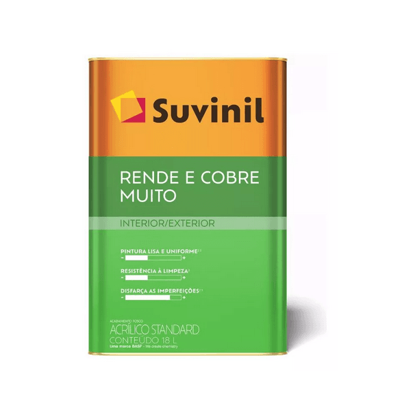 SUVINIL LATEX RENDE E COBRE MUITO BRANCO NEVE 18LITROS