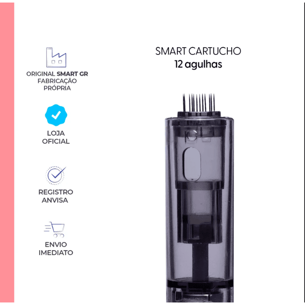 Cartucho Smart Pen 12 Agulhas - Cx 10 Un | Smart Gr