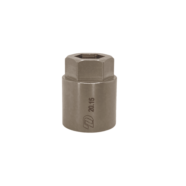 DL20.15 - Inserto 15mm para a porca dos bicos injetores Bosch, Siemens e Delphi 