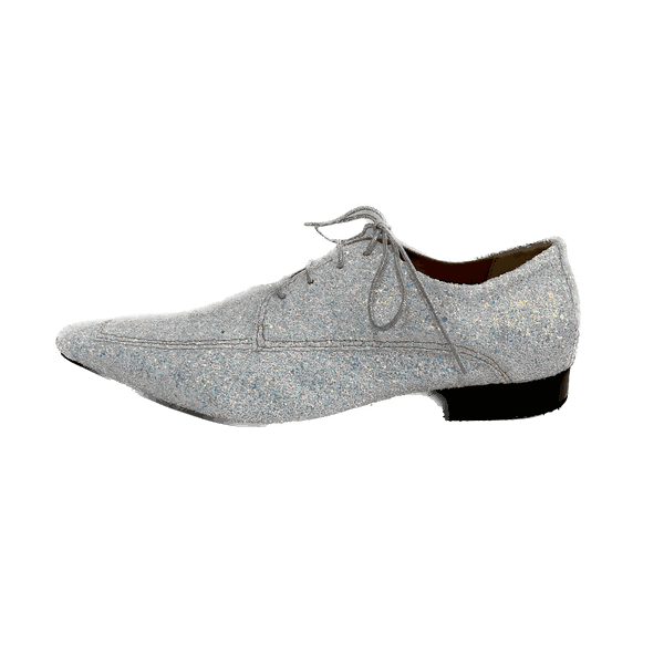 Sapato Masculino Italiano em Couro Social Executivo Branco Glitter - Ref: 668
