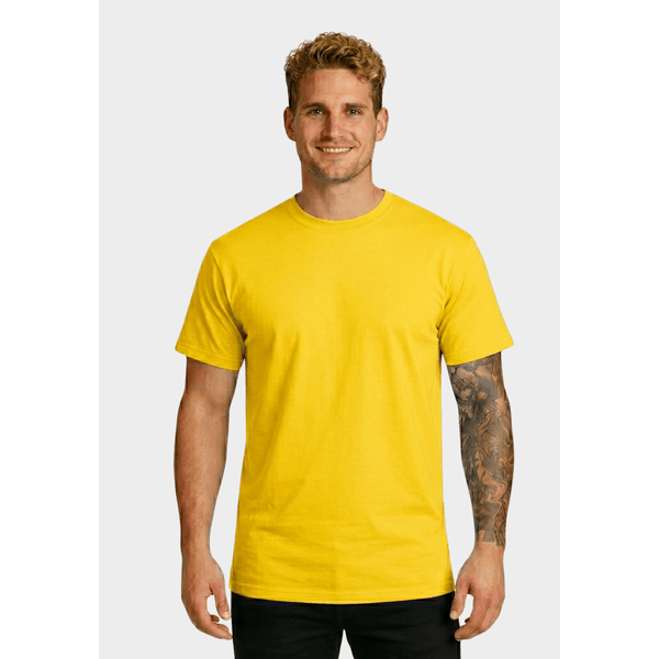 Camiseta Algodão Lisa - Amarelo