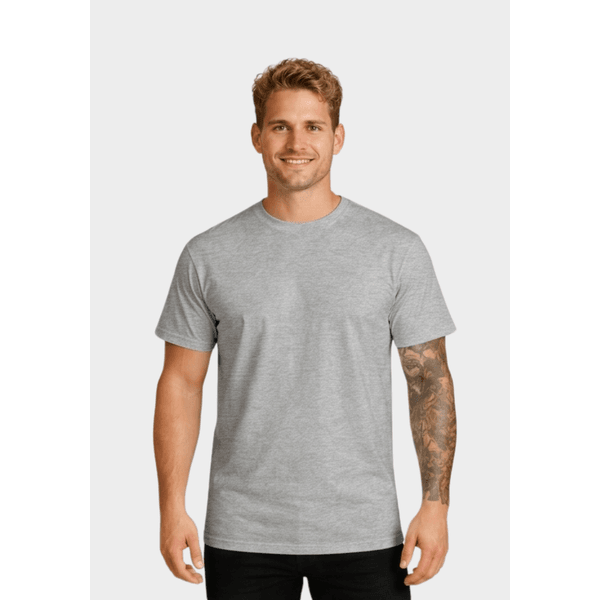 Camiseta Algodão Lisa - Cinza