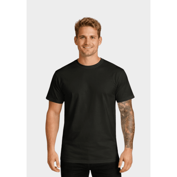 Camiseta Algodão Lisa - Preta