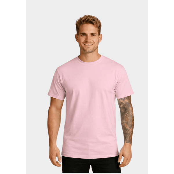 Camiseta Algodão Lisa - Rosa Bebê
