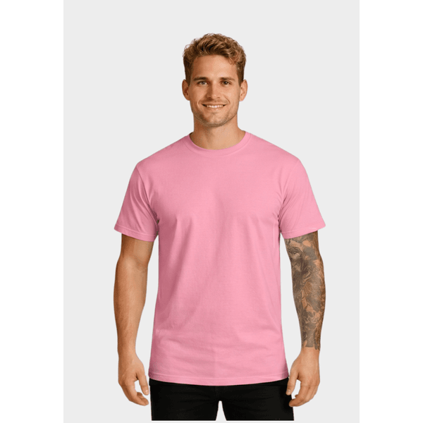 Camiseta Algodão Lisa - Rosa