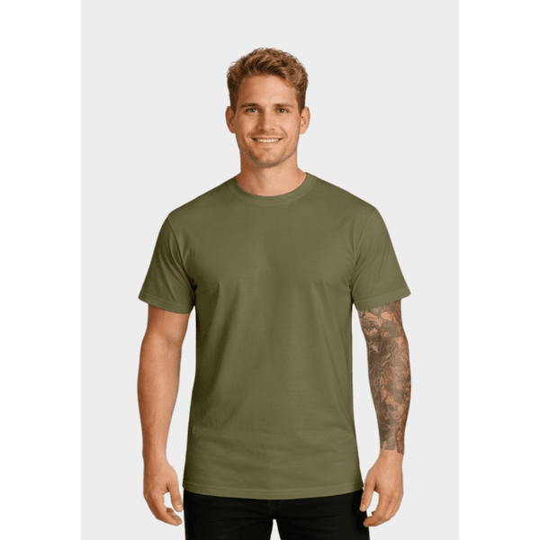 Camiseta Algodão Lisa - Verde Musgo