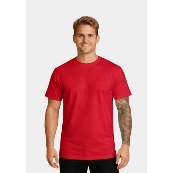 Camiseta Algodão Lisa - Vermelho