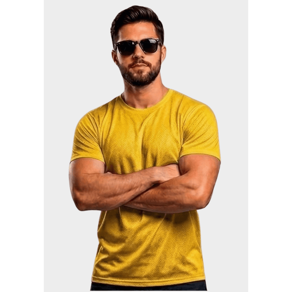 Camiseta Dry-Fit Masculino - Amarelo