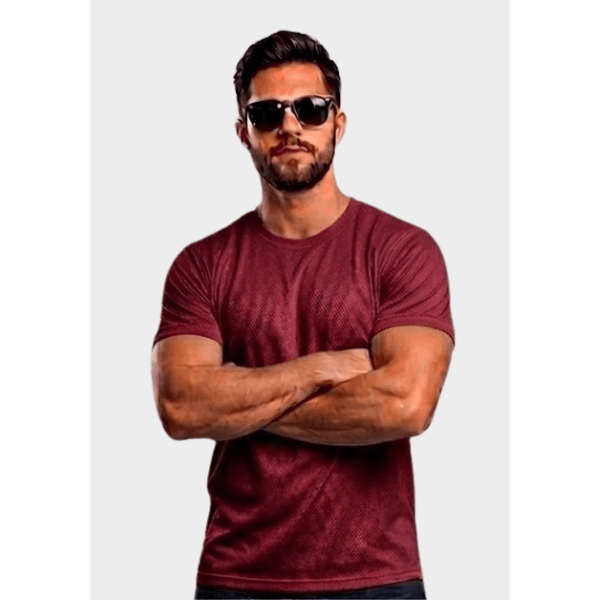 Camiseta Dry-Fit Masculino - Bordo