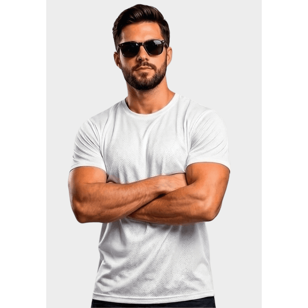 Camiseta Dry-Fit Masculino - Branco