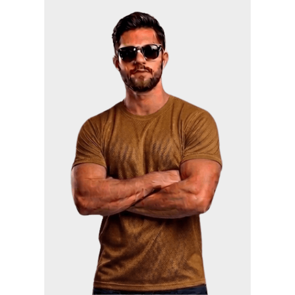 Camiseta Dry-Fit Masculino - Caramelo