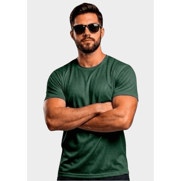 Camiseta Dry-Fit Masculino - Verde Bandeira
