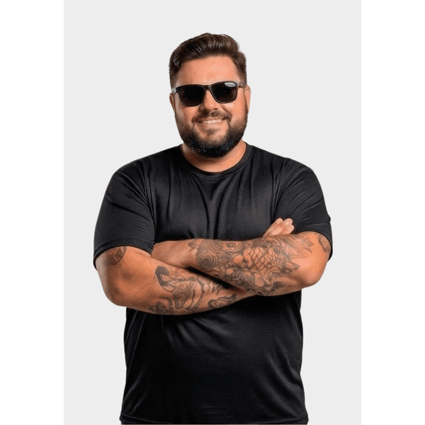 Camiseta Dry-Fit Plus Size - Preto