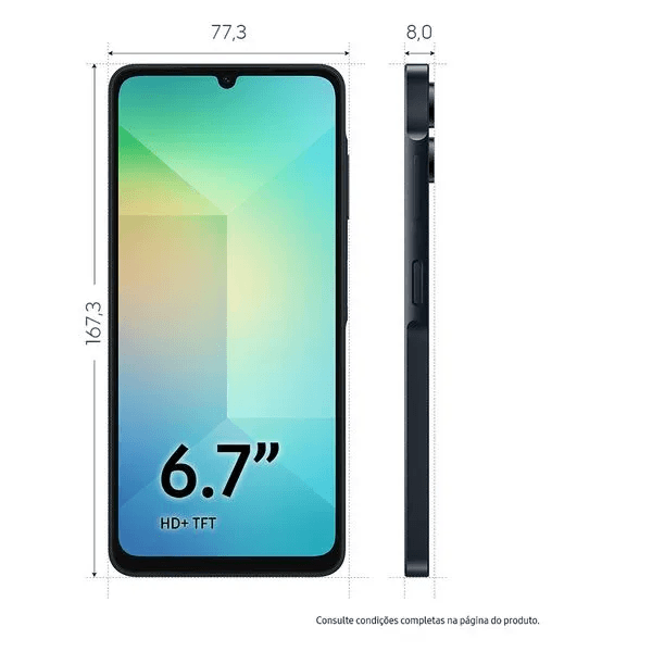 Samsung Galaxy A06 128GB 4GB RAM Azul Escuro | DISTRIBUIDORDECELULARES