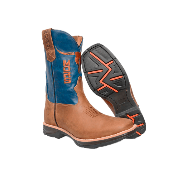 BOTA MASC MDRS CRAZY HORSE TABACO/AZUL 