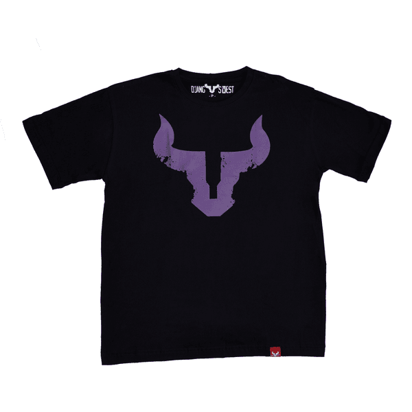 CAMISETA INFANTIL D'JANGUS WEST PRETA BOI ROXO