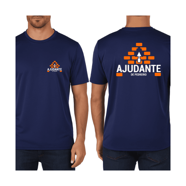 Camiseta Manga Curta de Uniforme para Ajudante de Pedreiro