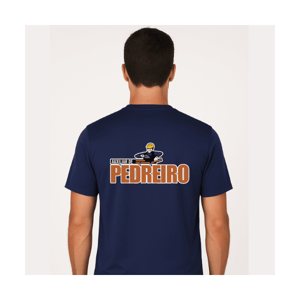 Camiseta Manga Curta para Uniforme de Auxiliar de Pedreiro 