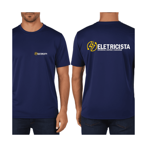 Camiseta Manga Curta de Uniforme para Eletricista 