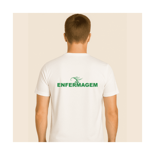 Camiseta Manga Curta de Uniforme de curso ou trabalho para Enfermagem