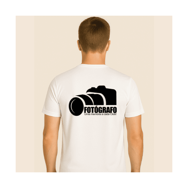 Camiseta Manga Curta de Uniforme para Fotógrafo e Eventos