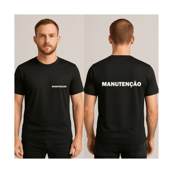 Camiseta Manga Curta de Uniforme para Eventos de Manutenção