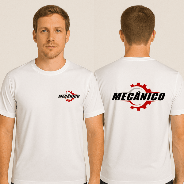 Camiseta de uniforme para Mecânico Branca