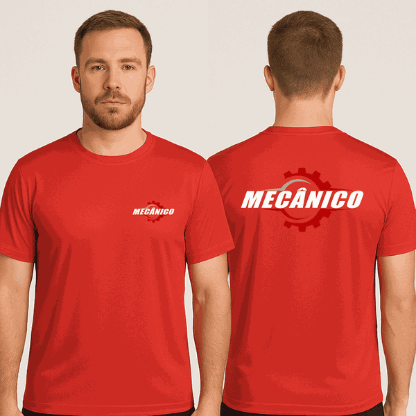 Camiseta de uniforme para Mecânico Vermelho