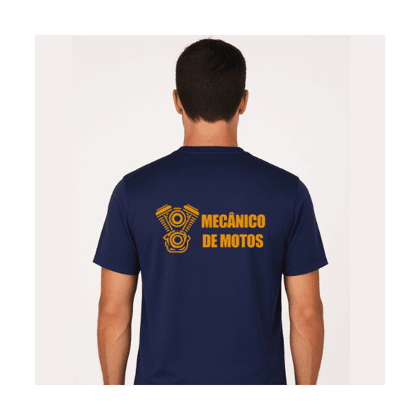 Camiseta Manga Curta de Uniforme para Mecânico de Motos