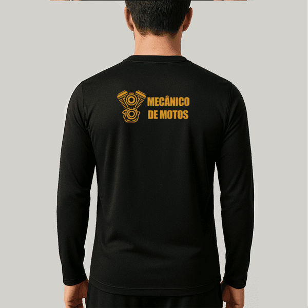 Camiseta Manga Longa Uniforme para Mecânico de Motos 