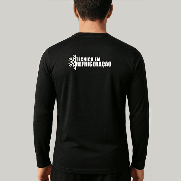 Camiseta Manga Longa de Uniforme para dia a dia de Técnico de Refrigeração 