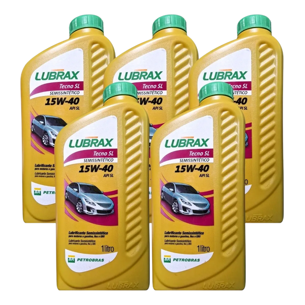 Óleo 15W-40 Lubrax Tecno Semissintético API SL (KIT 5L)