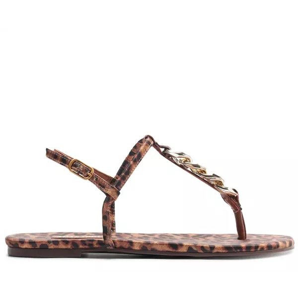 Sandália Anacapri Slim Pingente Animal Print