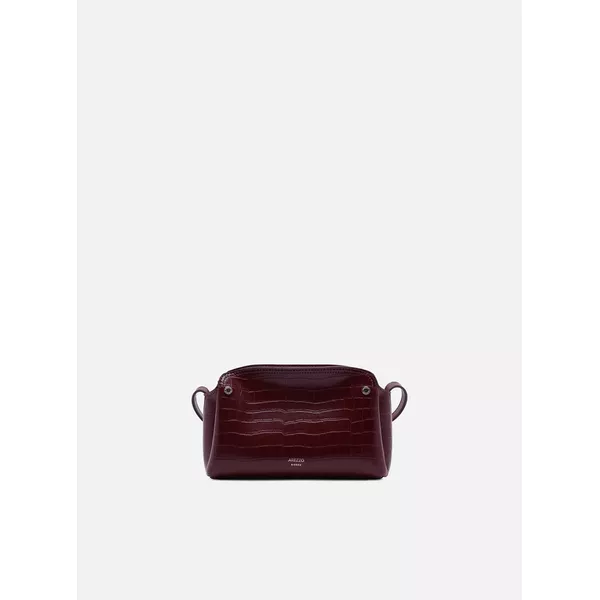 Bolsa Arezzo Tiracolo Vermelha Croco Pequena Textura