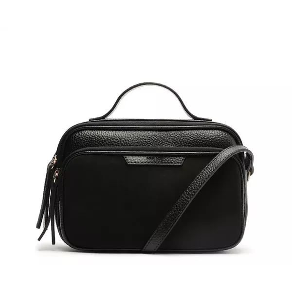 Bolsa Anacapri Tiracolo Média Franjas Preta