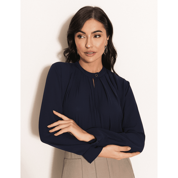Blusa Ariane Crepe - Marinho