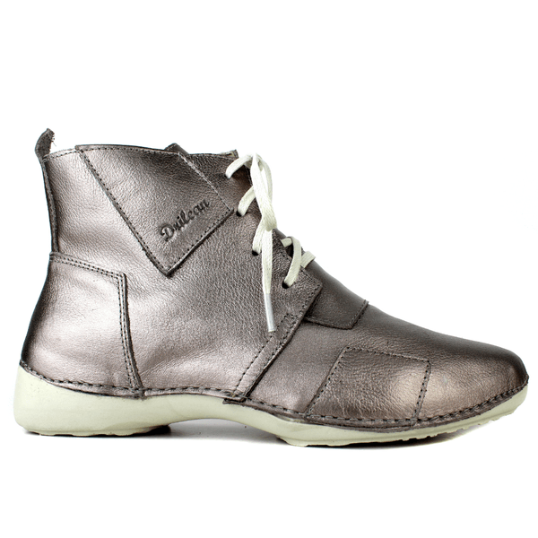 Bota Ortopédica de Couro Legítimo com Palmilha em Gel - ONIX - Sola Off (AL001) 