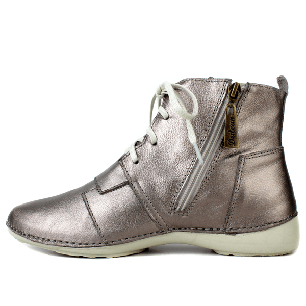 Bota Ortopédica de Couro Legítimo com Palmilha em Gel - ONIX - Sola Off (AL001) 