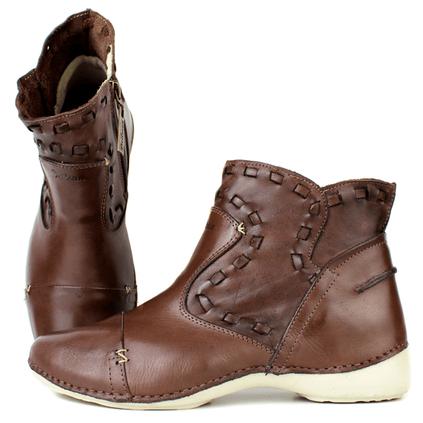 Bota Ortopédica Feminina Couro Legítimo com Palmil... - Drilean