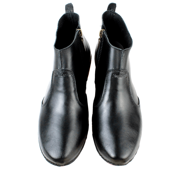 Bota Ortopédica Feminina em Couro Legítimo com Palmilha Gel - Preto - Sola Vermelha (AL005) 