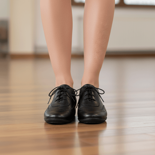 Tênis Feminino de Couro Legítimo com Palmilha em Gel - Preto - Sola Preta (AL033) 