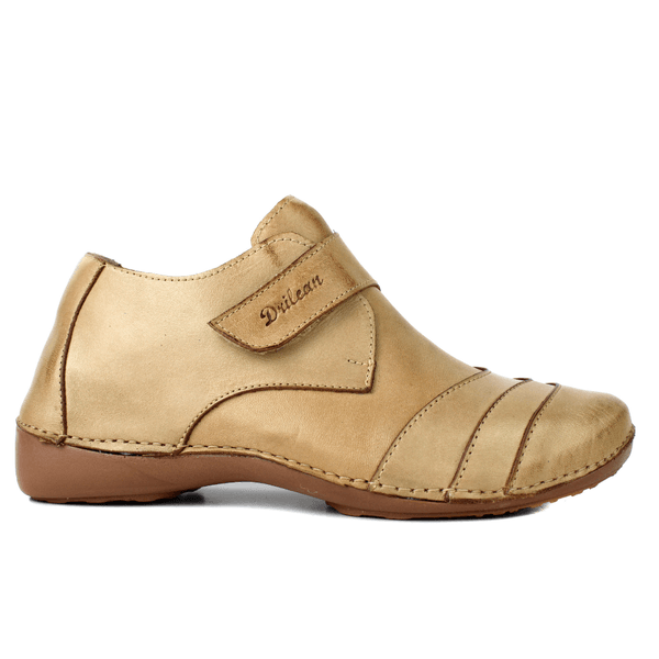 Bota Ortopédica Feminina em Couro Legítimo com Palmilha Gel - Caramelo - Sola Castanho (AL041) 