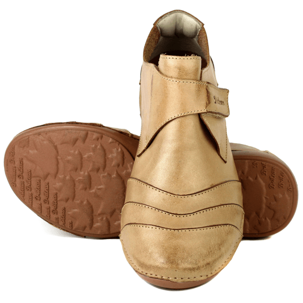 Bota Ortopédica Feminina em Couro Legítimo com Palmilha Gel - Caramelo - Sola Castanho (AL041) 