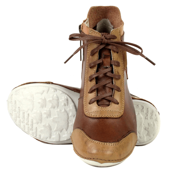Bota Feminina Ortopédica de Couro Legítimo e Palmilha Gel - CASTANHO/CARAMELO/LARANJA/VERMELHO - Sola Off (AL045)