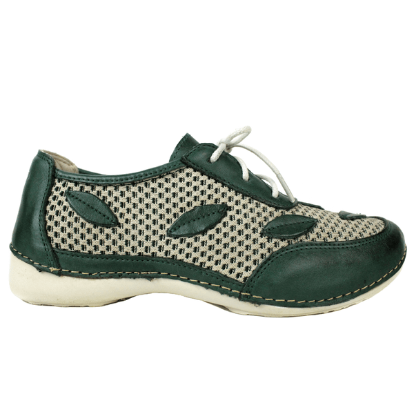 Tênis Feminino de Knit com Palmilha em Gel - Verde (AL058) OUTLET