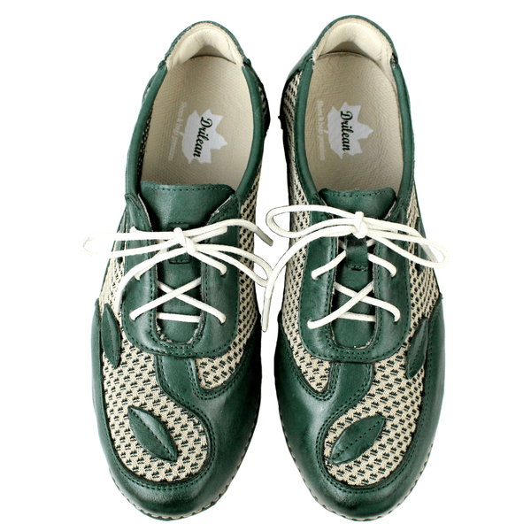 Tênis Feminino de Knit com Palmilha em Gel - Verde (AL058) OUTLET