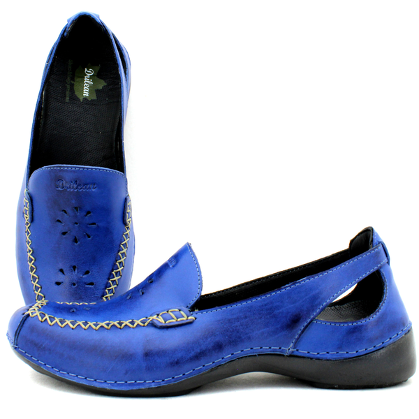 Mocassim Feminino em Couro Legítimo e Palmilha Gel... - Drilean