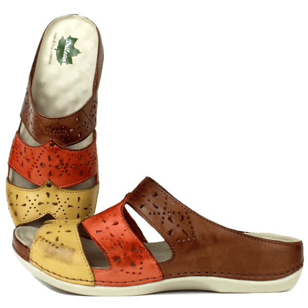 Sandália Bem-Estar Ortopédico em Couro Legítimo - ... - Drilean