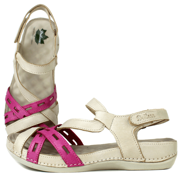 Sandália Bem-Estar Ortopédica em Couro Legítimo - ... - Drilean